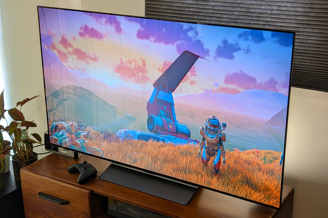 <p>OLED tech ensures<em> No Man’s Sky</em> looks as bright and colourful as the developer intended</p>