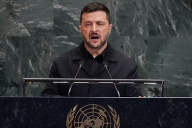 <p>Volodymyr Zelensky speaks at UN General Assembly</p>