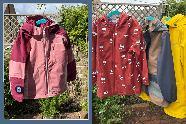 <p>‘Waterproof’ jackets aren’t all made equal –their rating, and elements like hoods and storm flaps on the zip will help to keep little ones dry </p>