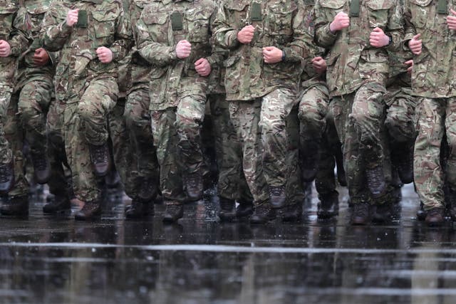 A report has found common experiences of sexual harassment against women by men in the British Army (Andrew Matthews/PA)