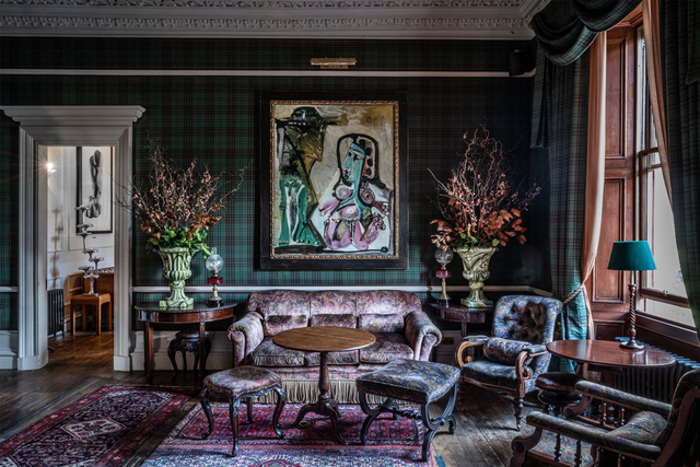 <p>Pablo Picasso’s Nude Man with a Pipe hangs in The Fife Arms’ drawing room</p>