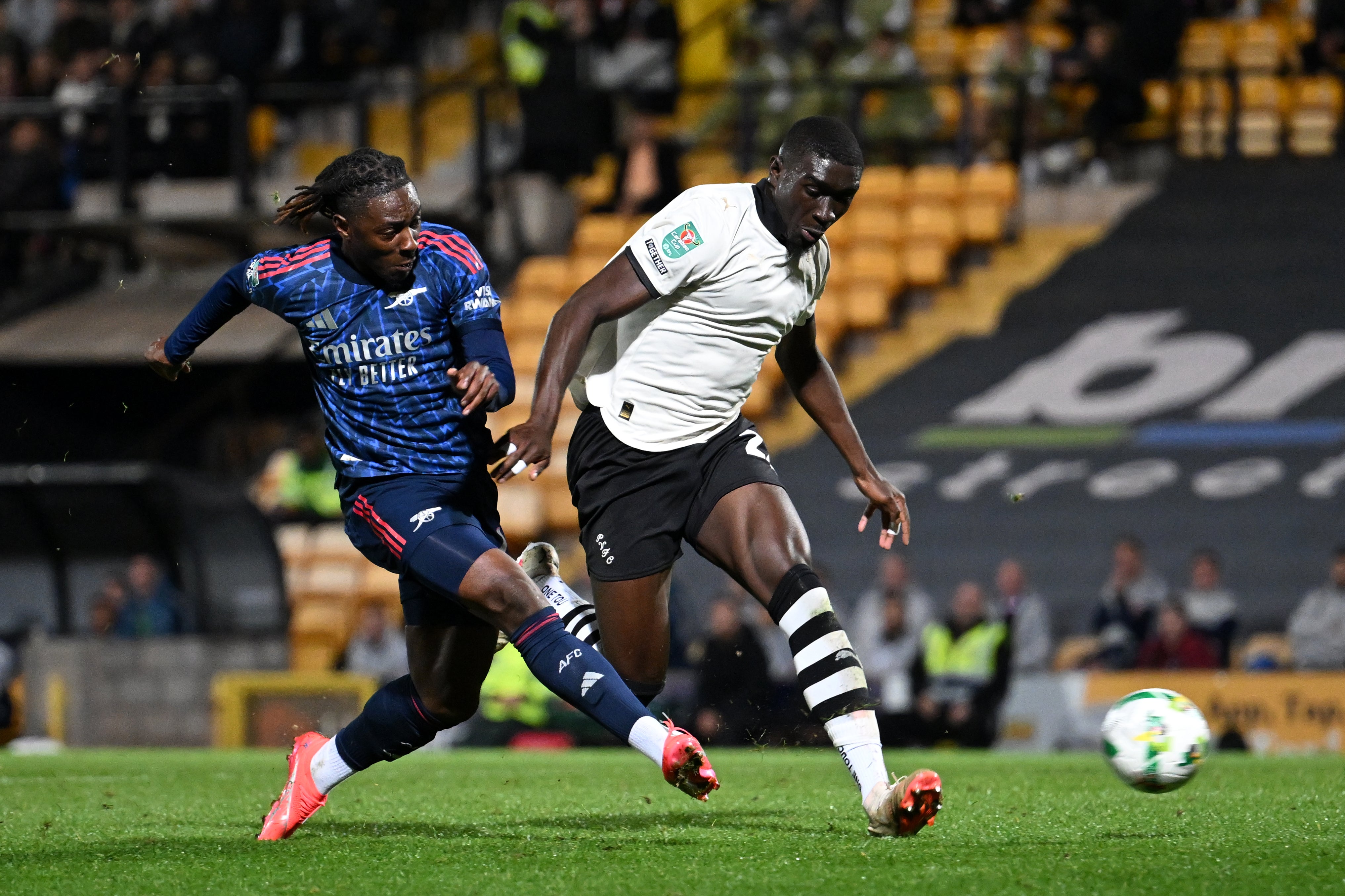 Eberechi Eze scored his first goal for Arsenal as they defeated Port Vale 2-0 in the Carabao Cup