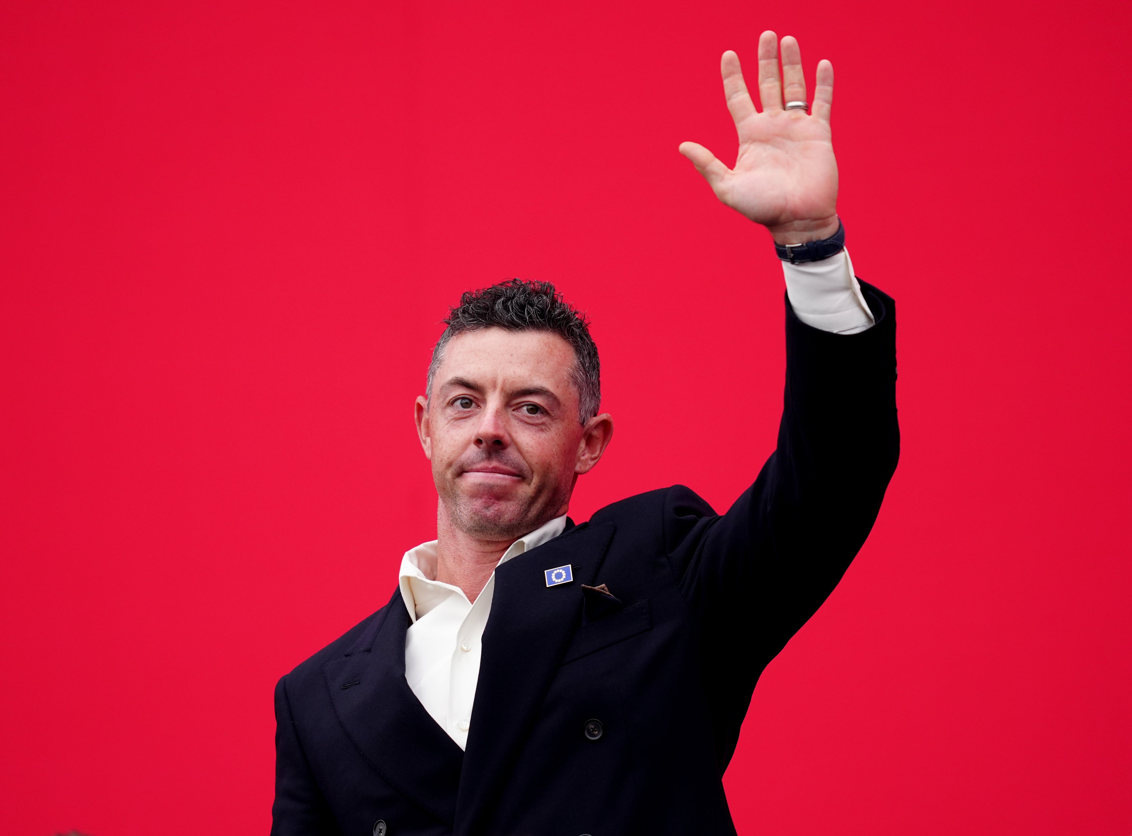 Rory McIlroy of Team Europe during the opening ceremony for the Ryder Cup