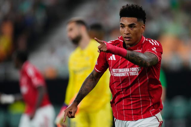 Igor Jesus celebrates after scoring (AP Photo/Jose Breton)