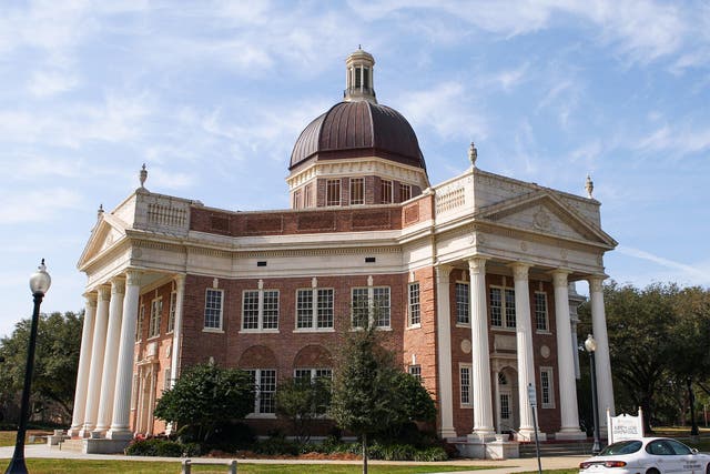 <p>Rafael Joseph is suing the University of Southern Mississippi, pictured, and the fraternity Omega Psi Phi</p>