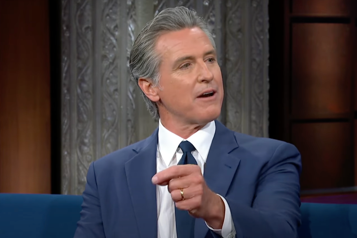 Gavin Newsom launches brutal attack on 'son of a b****' Trump' and admits his fears about the 2028 election in Colbert appearance | The Independent