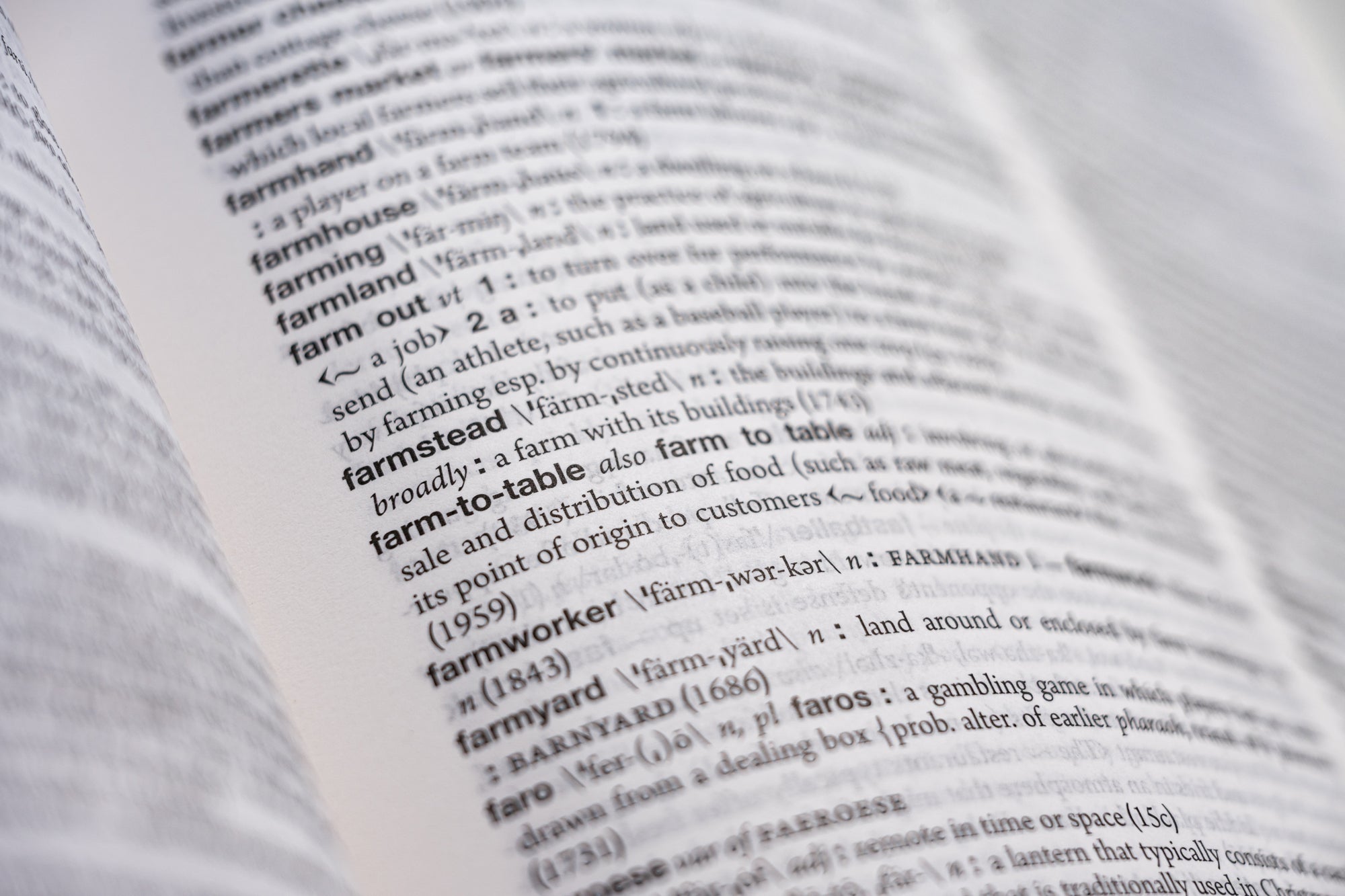 A page from the 12th edition of the Collegiate Dictionary