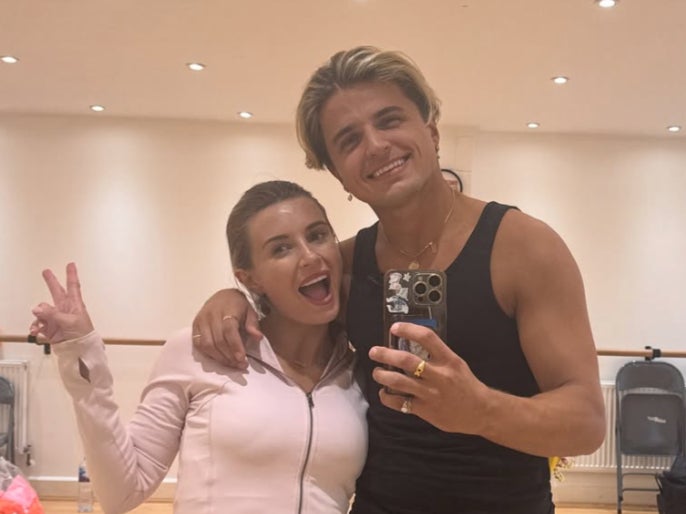 Dani Dyer and Nikita Kuzmin in ‘Strictly’ rehearsals