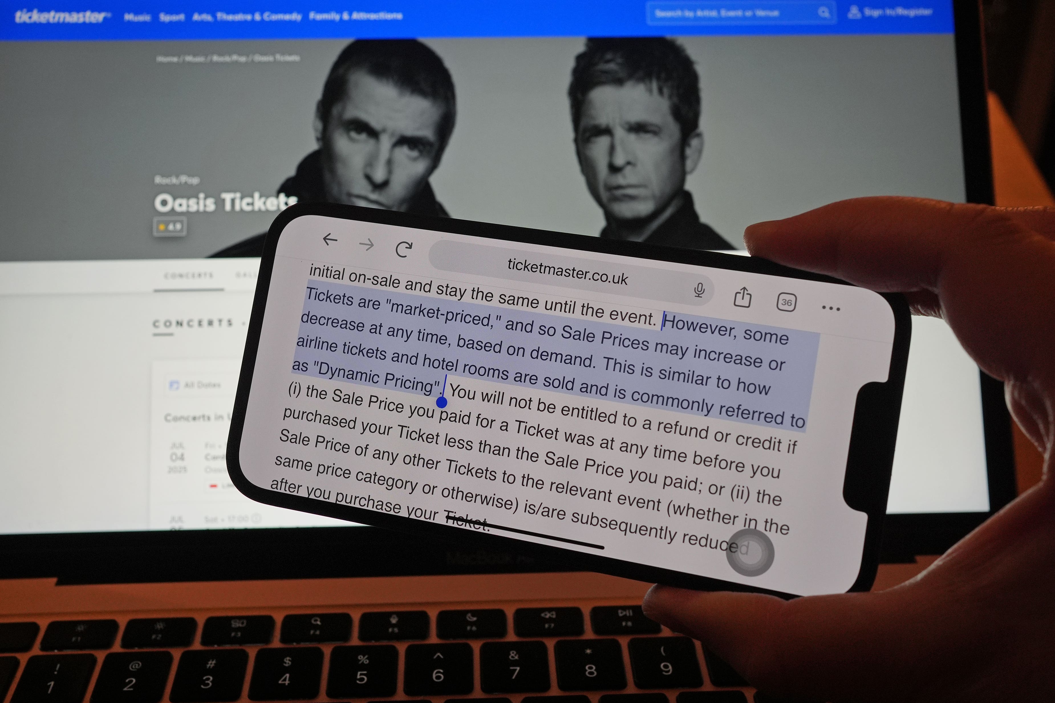 Ticketmaster must now tell fans 24 hours in advance if a tiered pricing system is being used