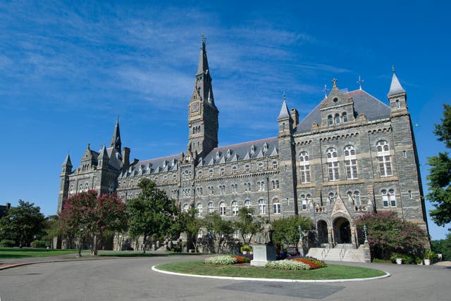 <p>Georgetown University in Washington D.C. where the controversial flyers were found</p>