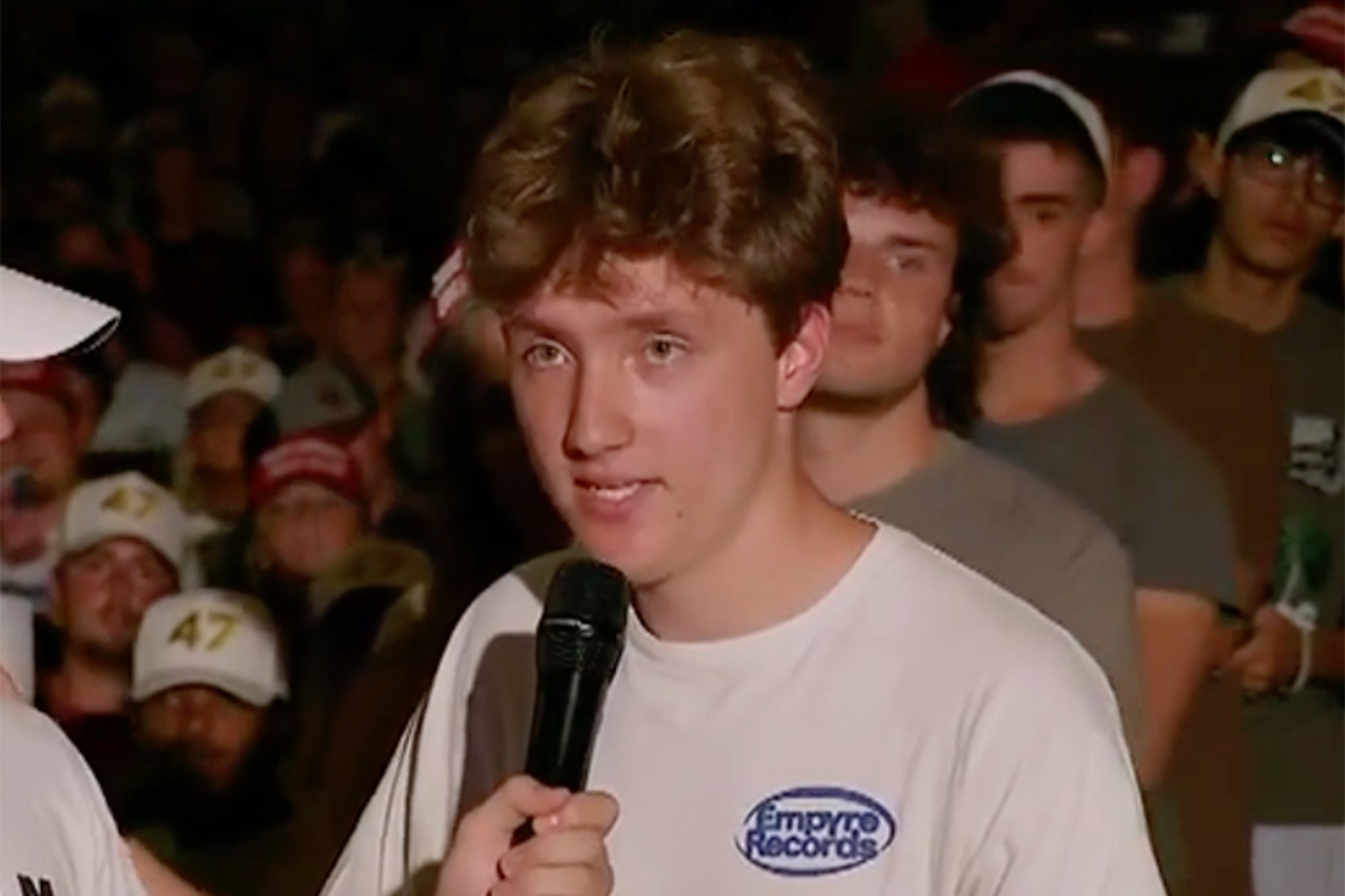 The student argued that Trump’s admission that he hates his enemies contributed to political violence