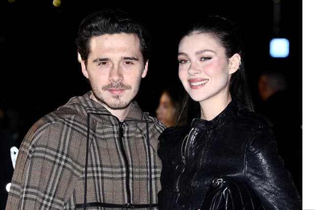 <p>Brooklyn Peltz Beckham and Nicola Peltz Beckham attend the Burberry show during London Fashion Week February 2025 </p>