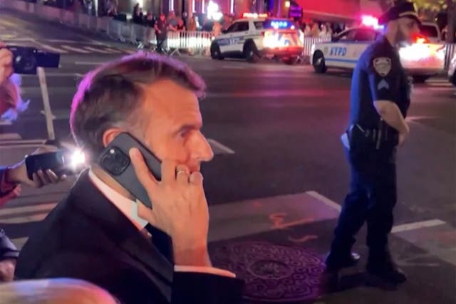 <p>French President Emmanuel Macron called US President Donald Trump for help when he was forced to get out of his car to make way for Trump’s motorcade in New York City</p>