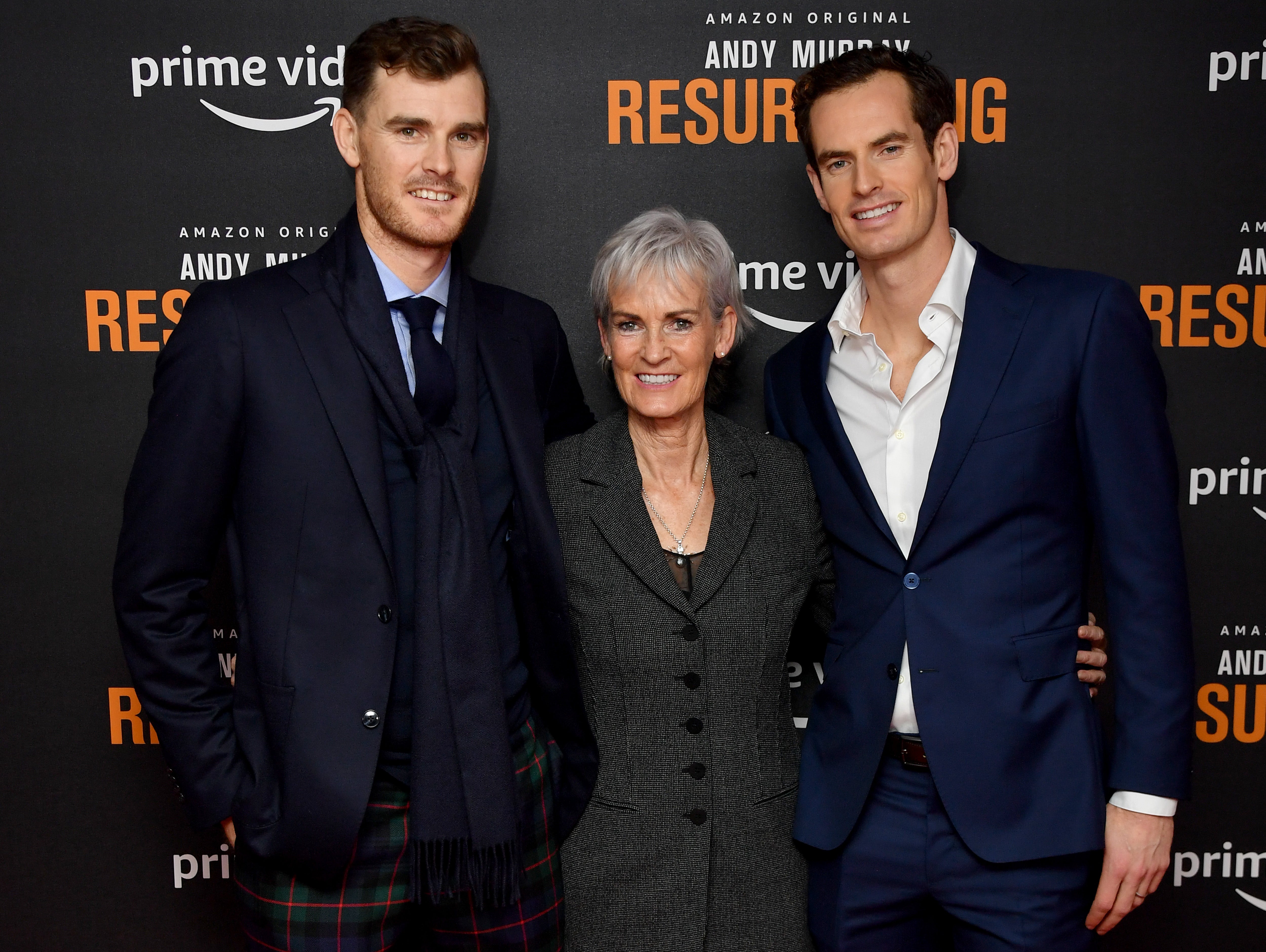 Murray with sons Jamie, left, and Andy, right