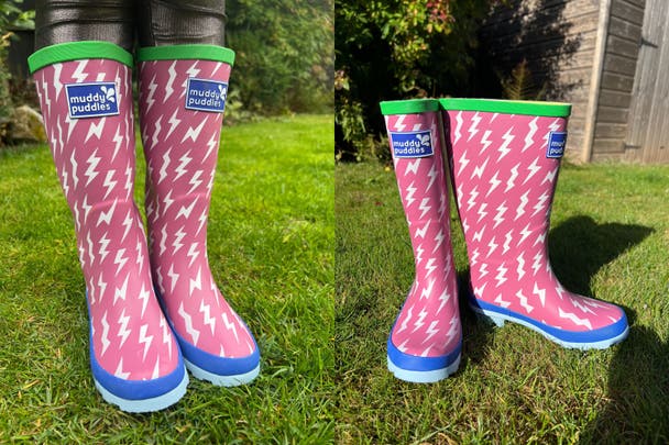 Testing the Muddy Puddles puddlestomper wellies