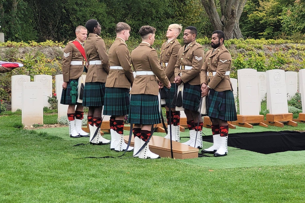 Scots soldiers laid to rest exactly 110 years after they fell in First ...