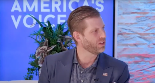 <p>Eric Trump tells Real America's Voice that he believes his father deserves both his head carved on Mount Rushmore and the Nobel Peace Prize on Wednesday September 24, 2025</p>