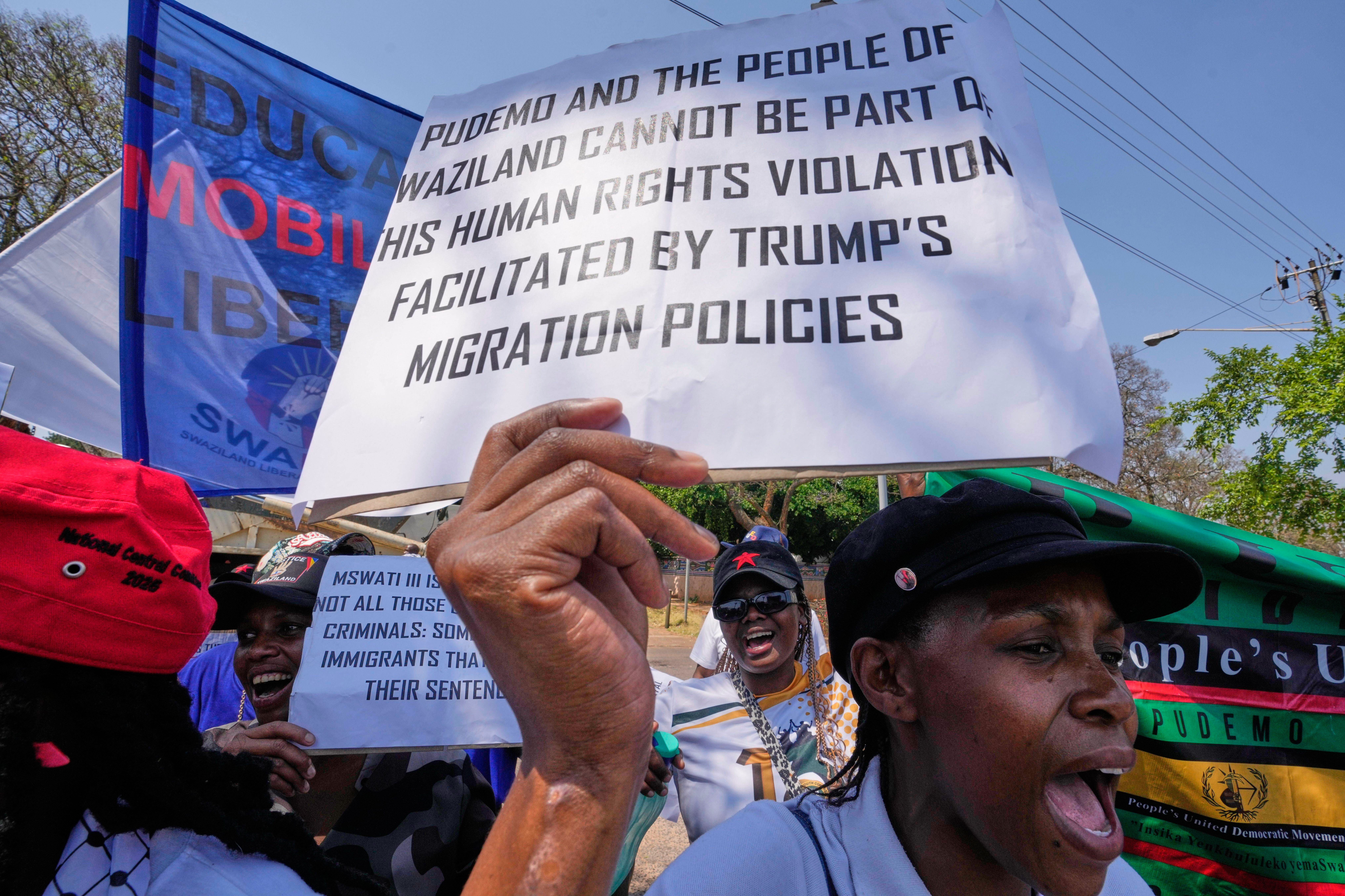 South Africa Eswatini Deportees Protest