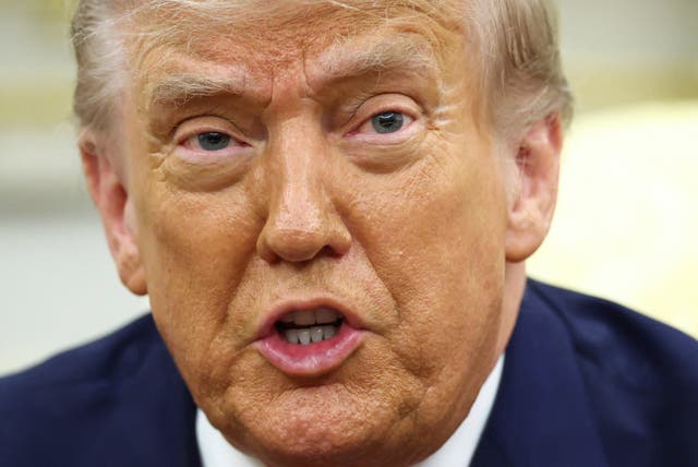 <p>Over half of people surveyed said they disapproved of Trump’s handling of being president</p>