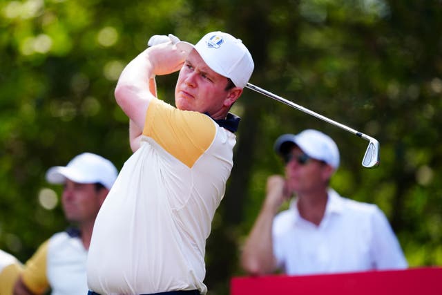 Robert MacIntyre has downplayed the significance of the visit of Donald Trump to the Ryder Cup (David Davies/PA)