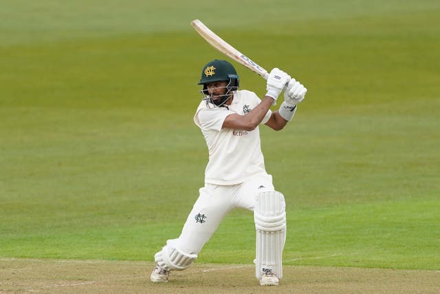 Nottinghamshire captain Haseeb Hameed led his side to the County Championship title with a century on day two of their game at home to Warwickshire (Joe Giddens/PA)
