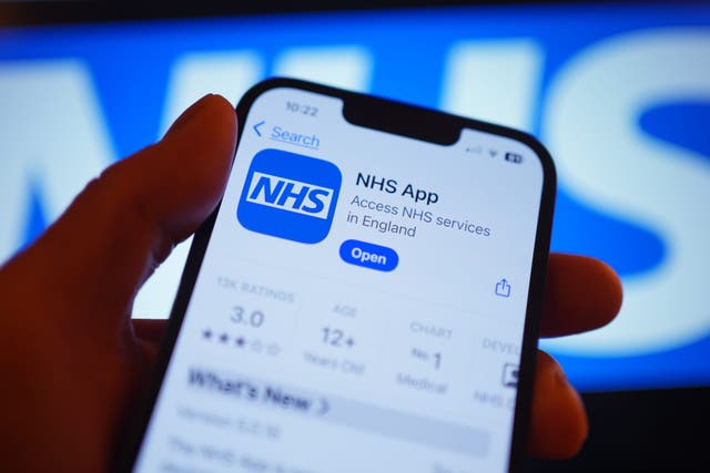 A new family feature on the NHS app should make it easier for parents and carers to view their relative’s details and make appointments (PA)