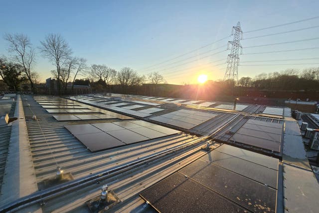 Solar panels installed at Winchester and Eastleigh Ambulance Resource Centre in Eastleigh (South Central Ambulance Service/PA)