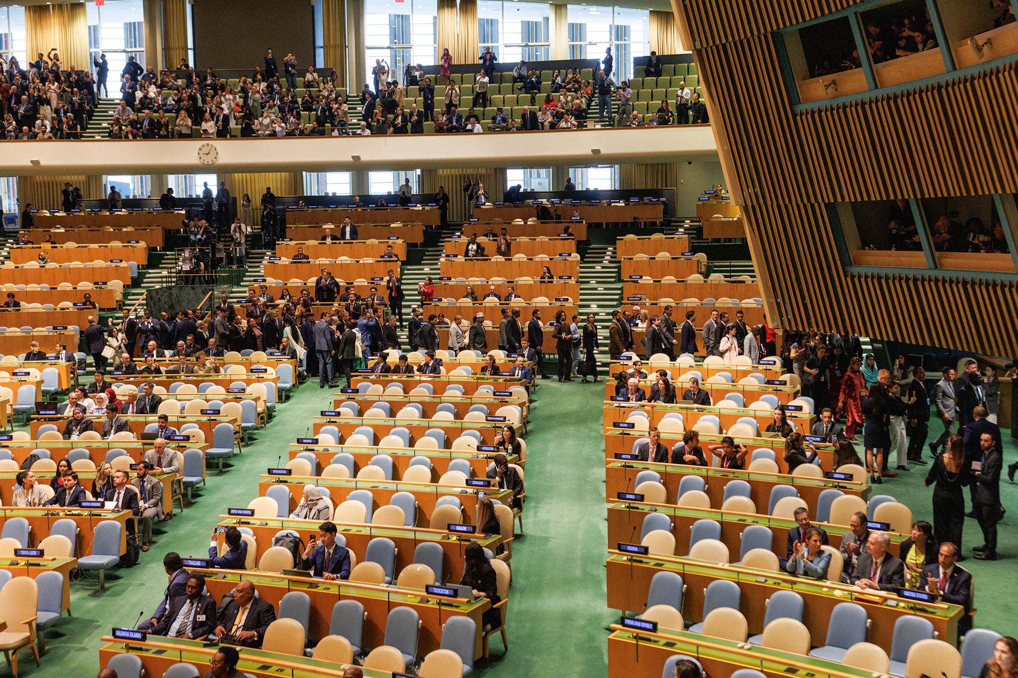 The chamber was mostly empty during Netanyahu’s address