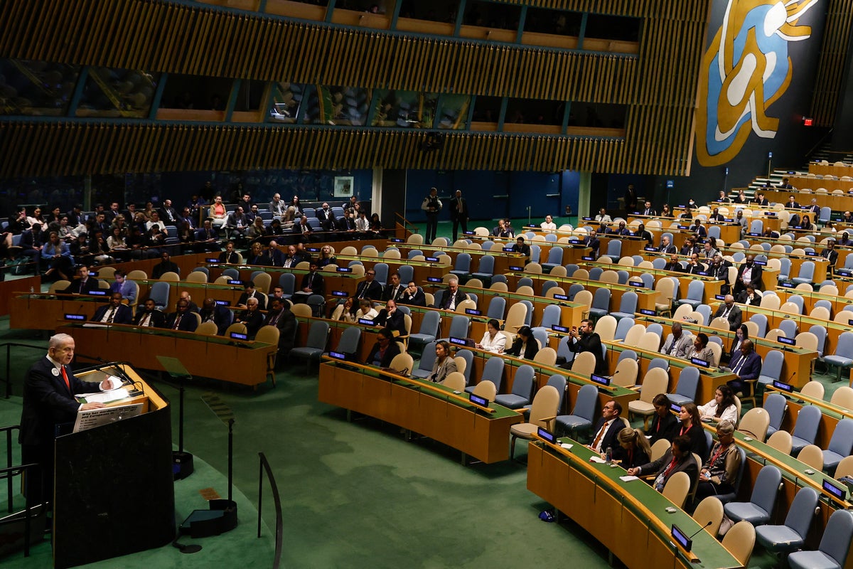 Delegates walk out of UN General Assembly during Netanyahu’s speech
