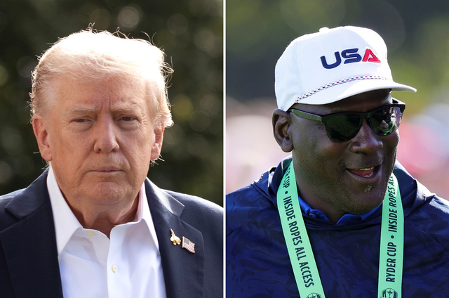 <p>Donald Trump and Michael Jordan were among the celebrities enjoying the first day of the 2025 Ryder Cup</p>