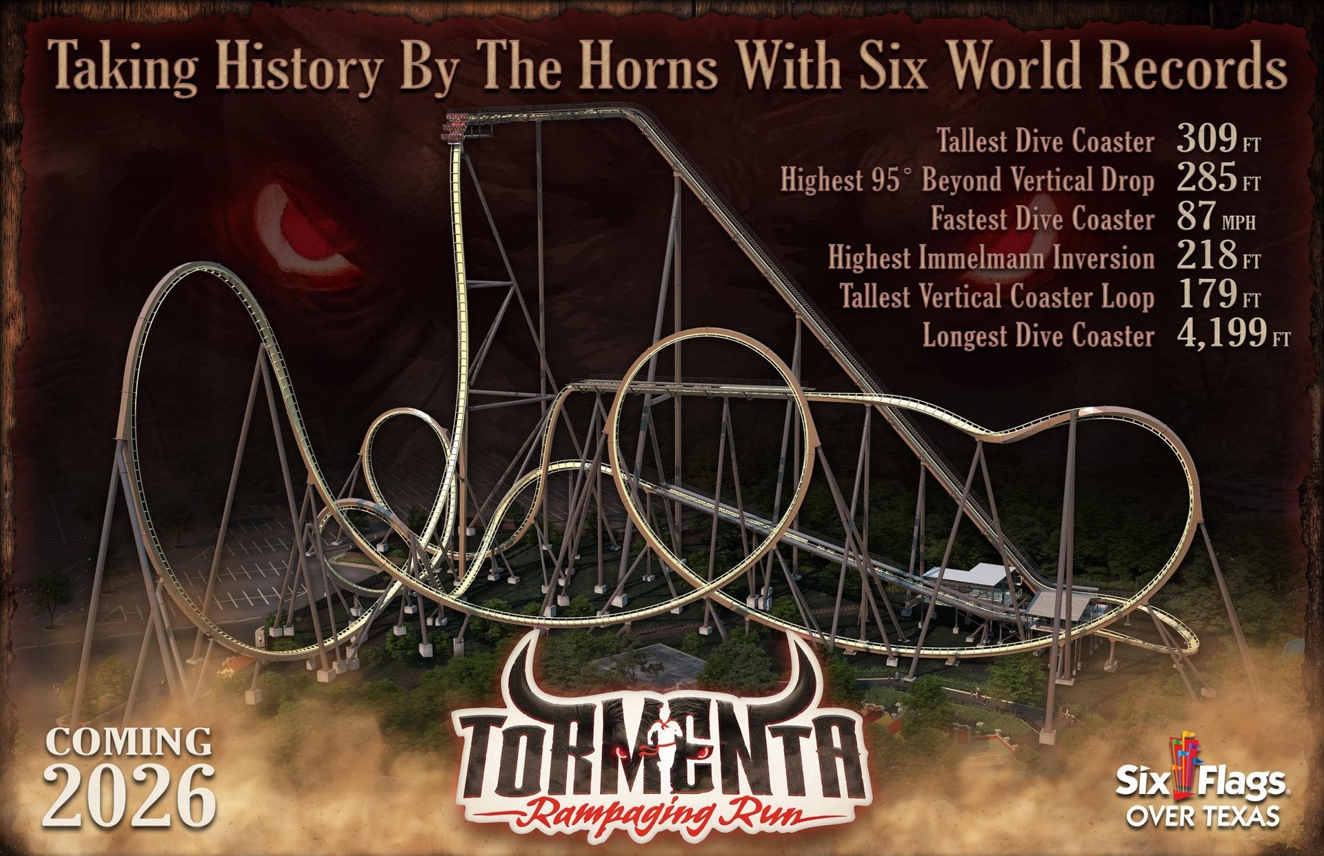 The new ride will anchor a new themed area, Rancho de la Tormenta, in the park’s Spain section