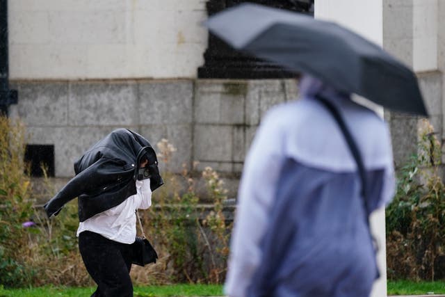 Rain and wind is expected in some parts on Saturday (Jacob King/PA)