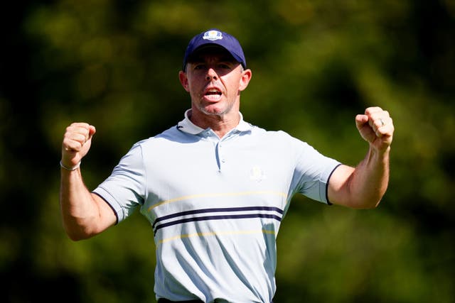 Rory McIlroy helped Europe off to a superb start at the Ryder Cup (Mike Egerton/PA)