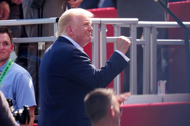 Donald Trump was present at the Ryder Cup (David Davies/PA)