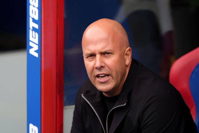Arne Slot questioned Liverpool’s defending in their defeat at Crystal Palace (Jonathan Brady/PA)