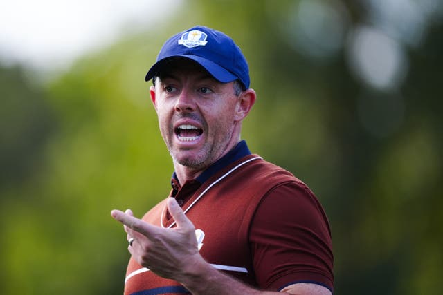 <p>Rory McIlroy has been subjected to heckling during the Ryder Cup (Mike Egerton/PA)</p>