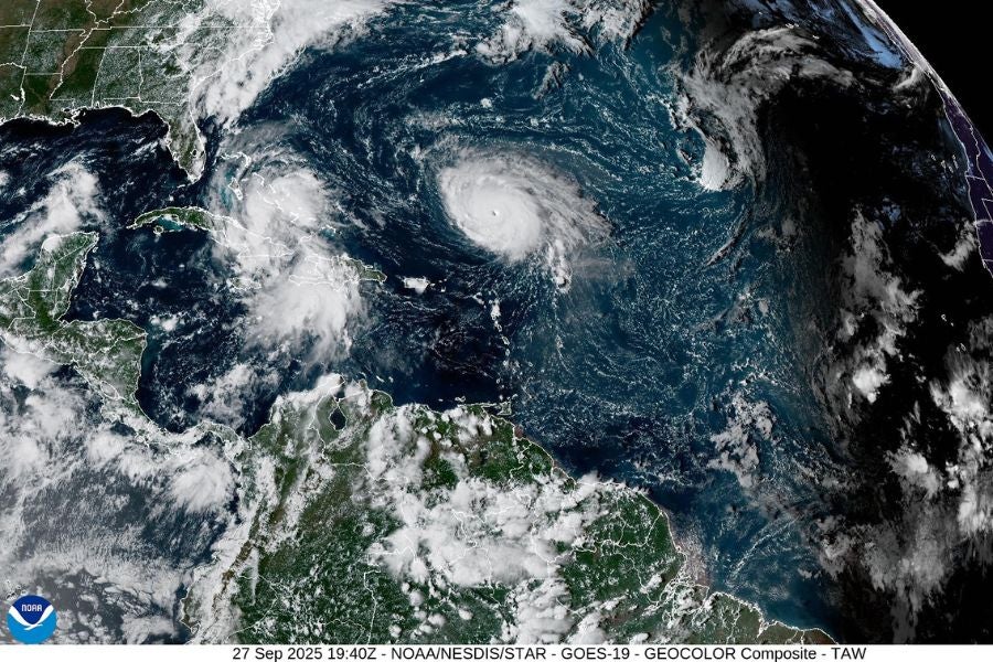 Humberto rapidly strengthened from a Category 1 to a Category 4 hurricane on Friday, but surrounding high and low-pressure systems are expected to steer it safely out to sea. That doesn’t mean the US is in the clear from potential storms in the coming days.