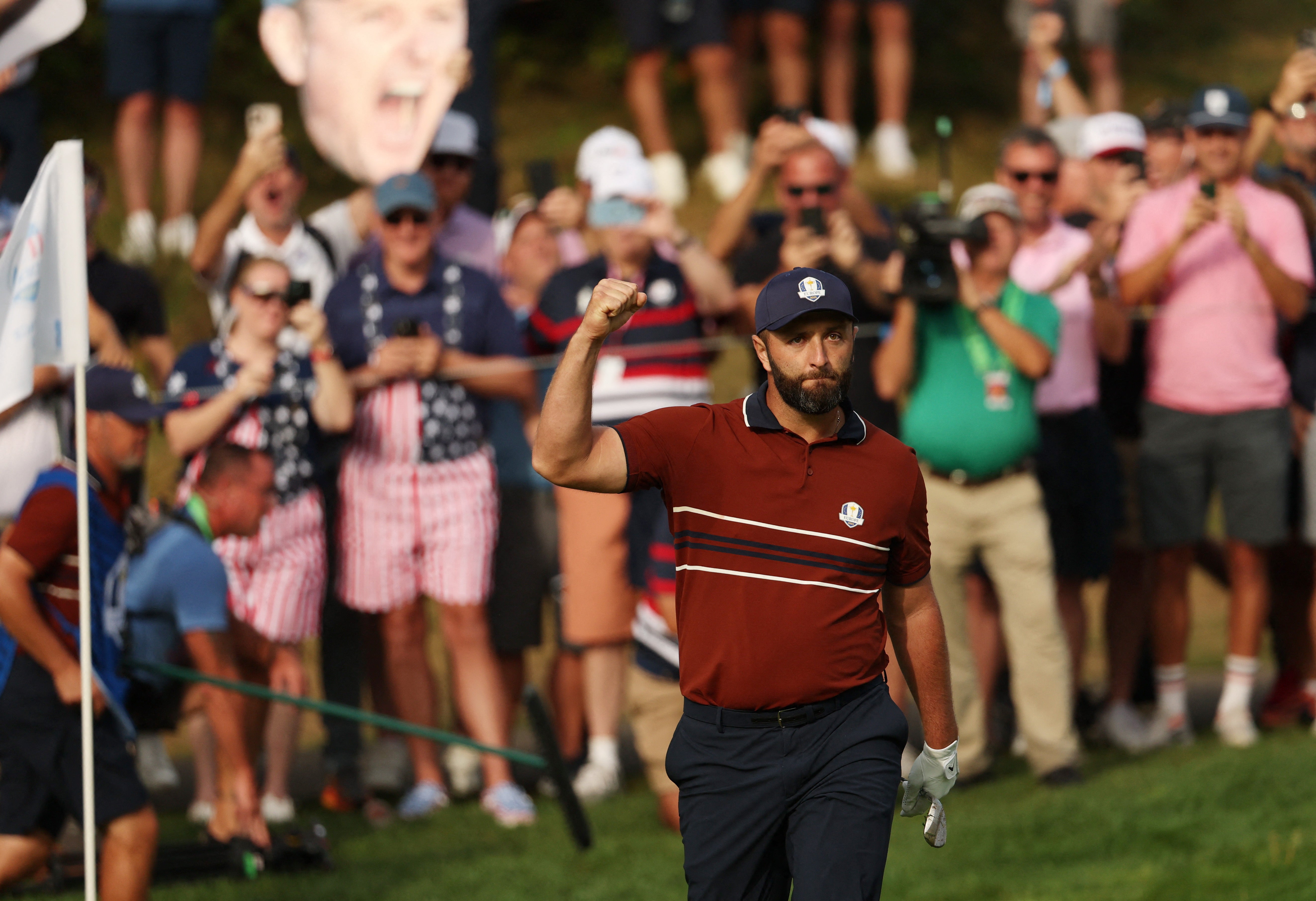 Rahm’s spectacular chip helped earn another point