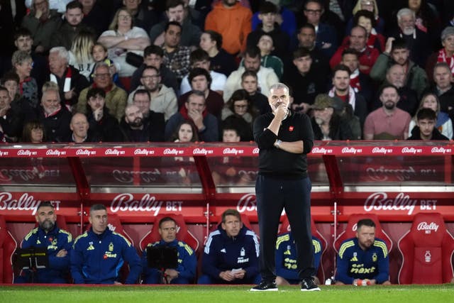 Ange Postecoglou’s winless start in charge of Forest continued (Nick Potts/PA)