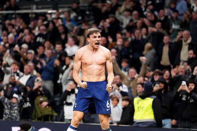 Joao Palhinha celebrates his equaliser (Adam Davy/PA)