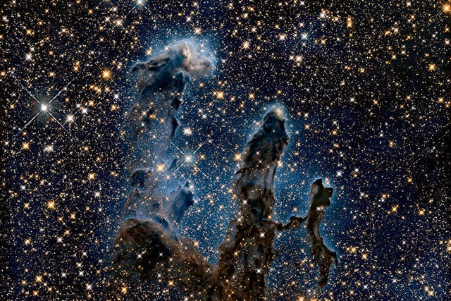 <p>Cosmic dust is found in the ‘Pillars of Creation’ (NASA)</p>