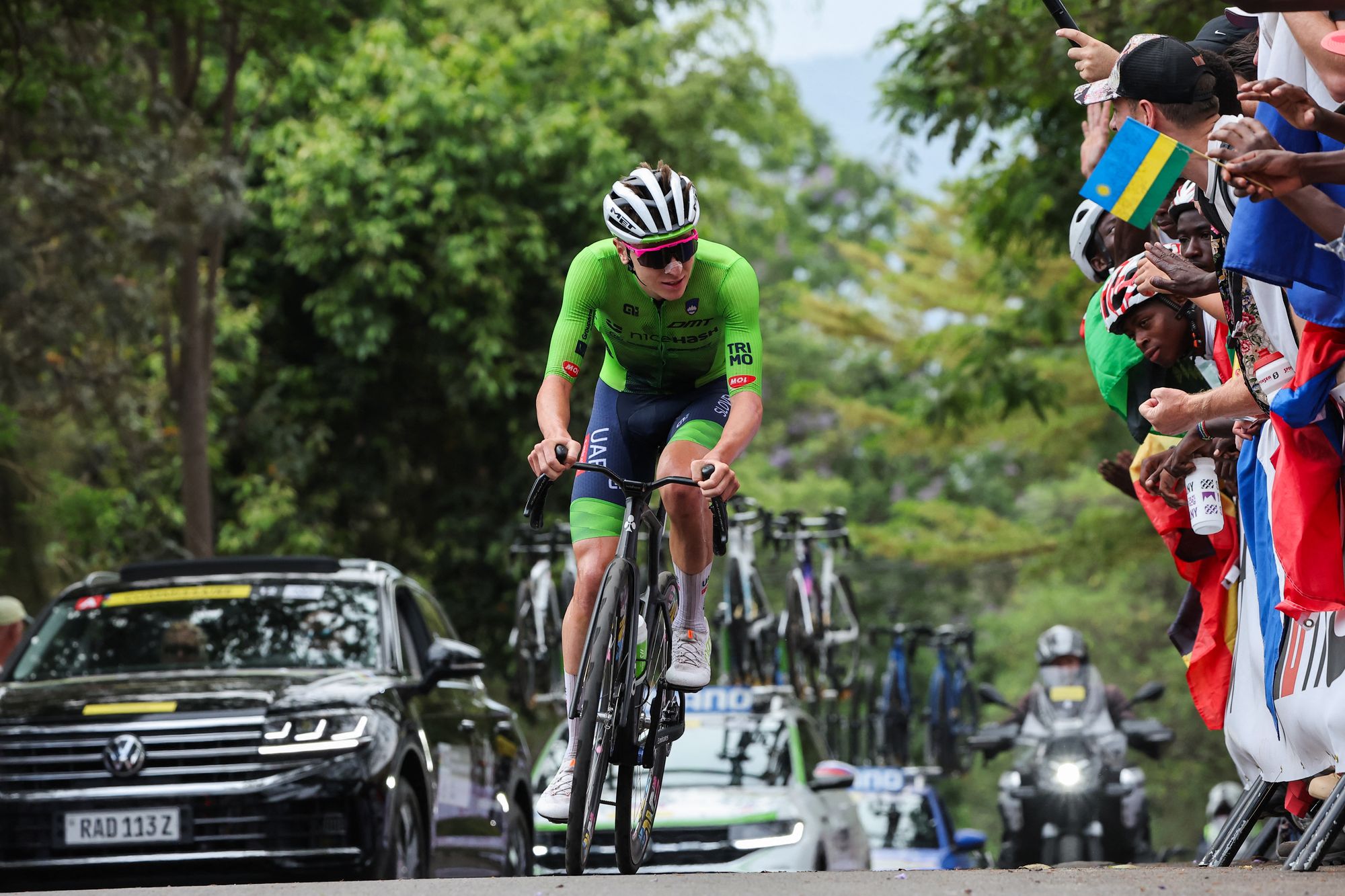 Pogacar dropped del Toro with 67km to go and would not be seen again by his rivals until the podium