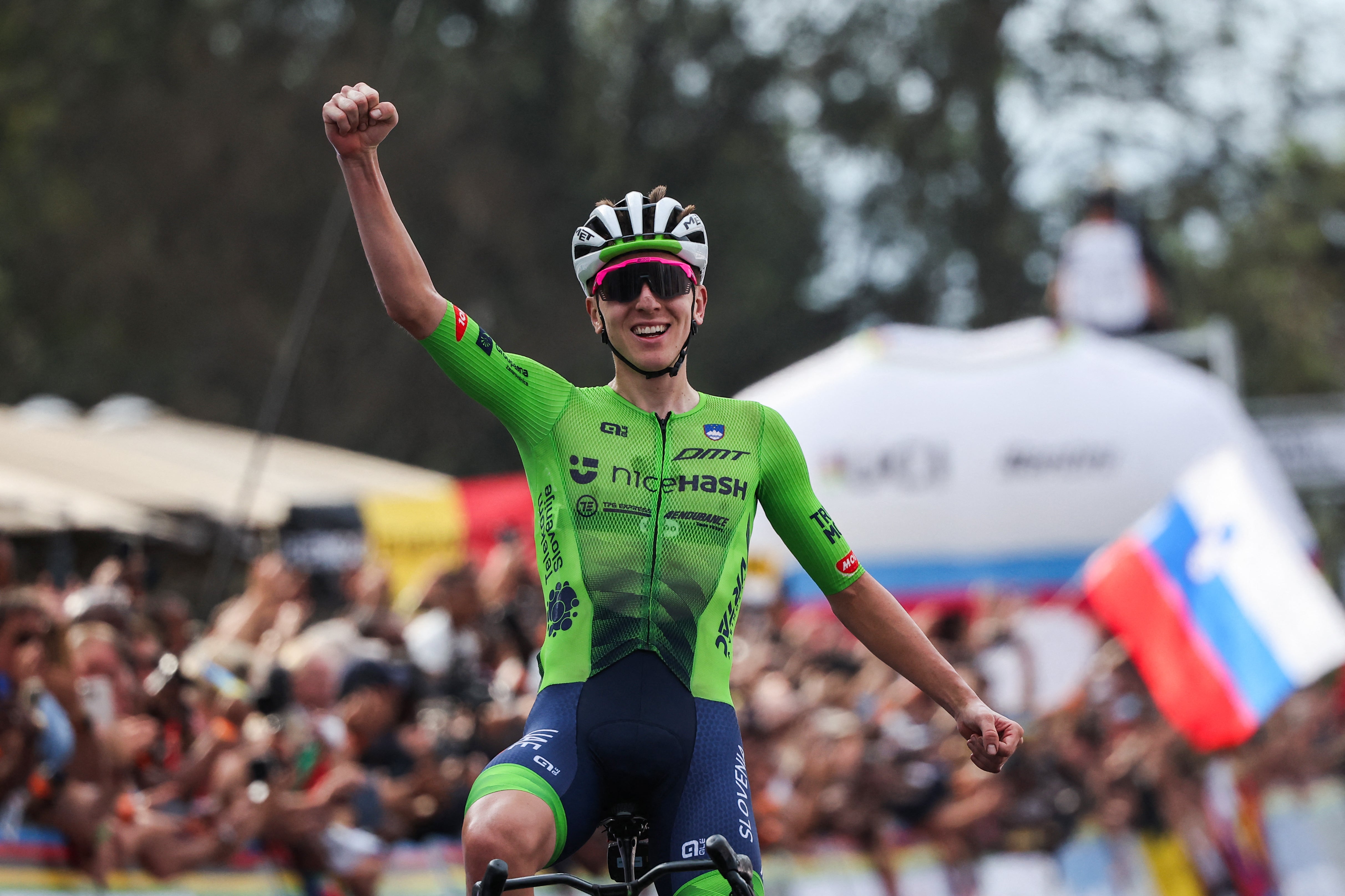 <p>Tadej Pogacar is now a two-time world champion after another brilliant performance in Rwanda</p>