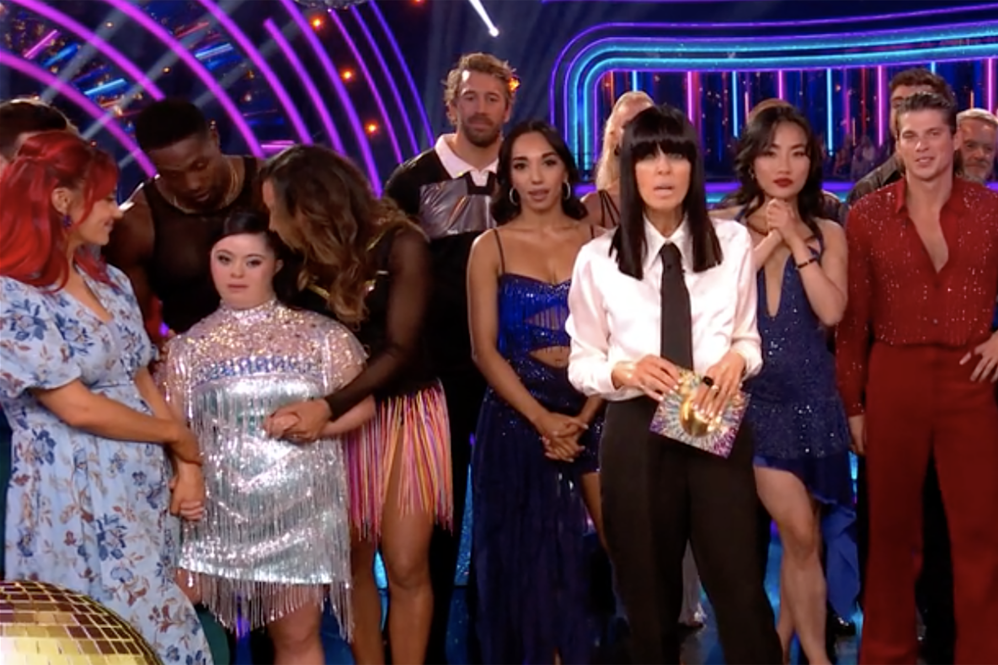 Viewers speculated that Goldstein was being comforted during portions of last night's 'Strictly'