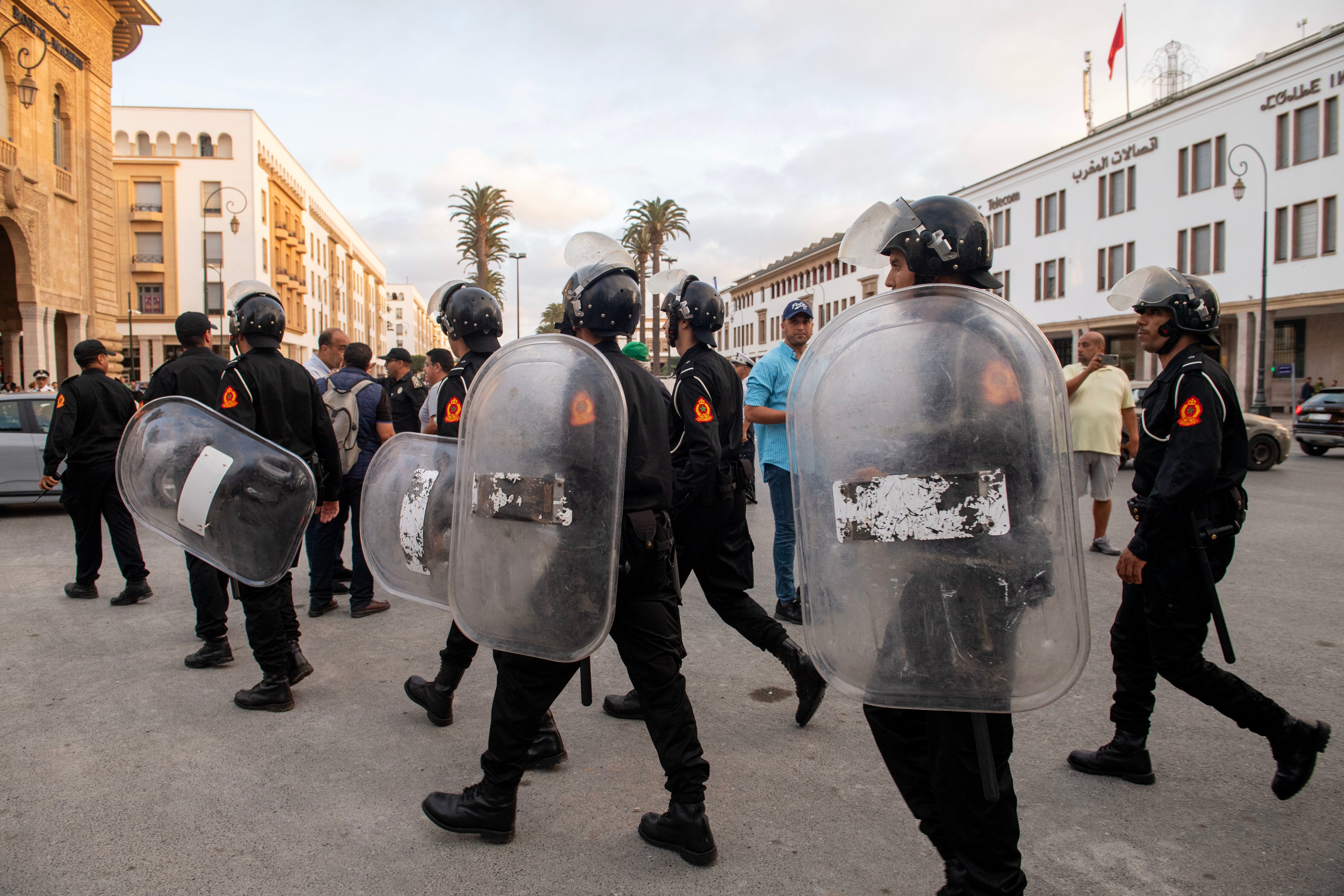 <p>Morocco Protest</p>