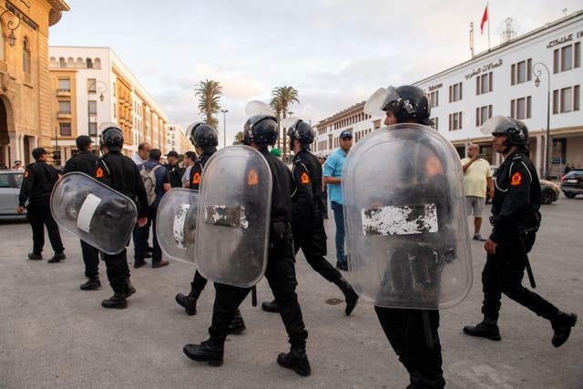 <p>Morocco Protest</p>