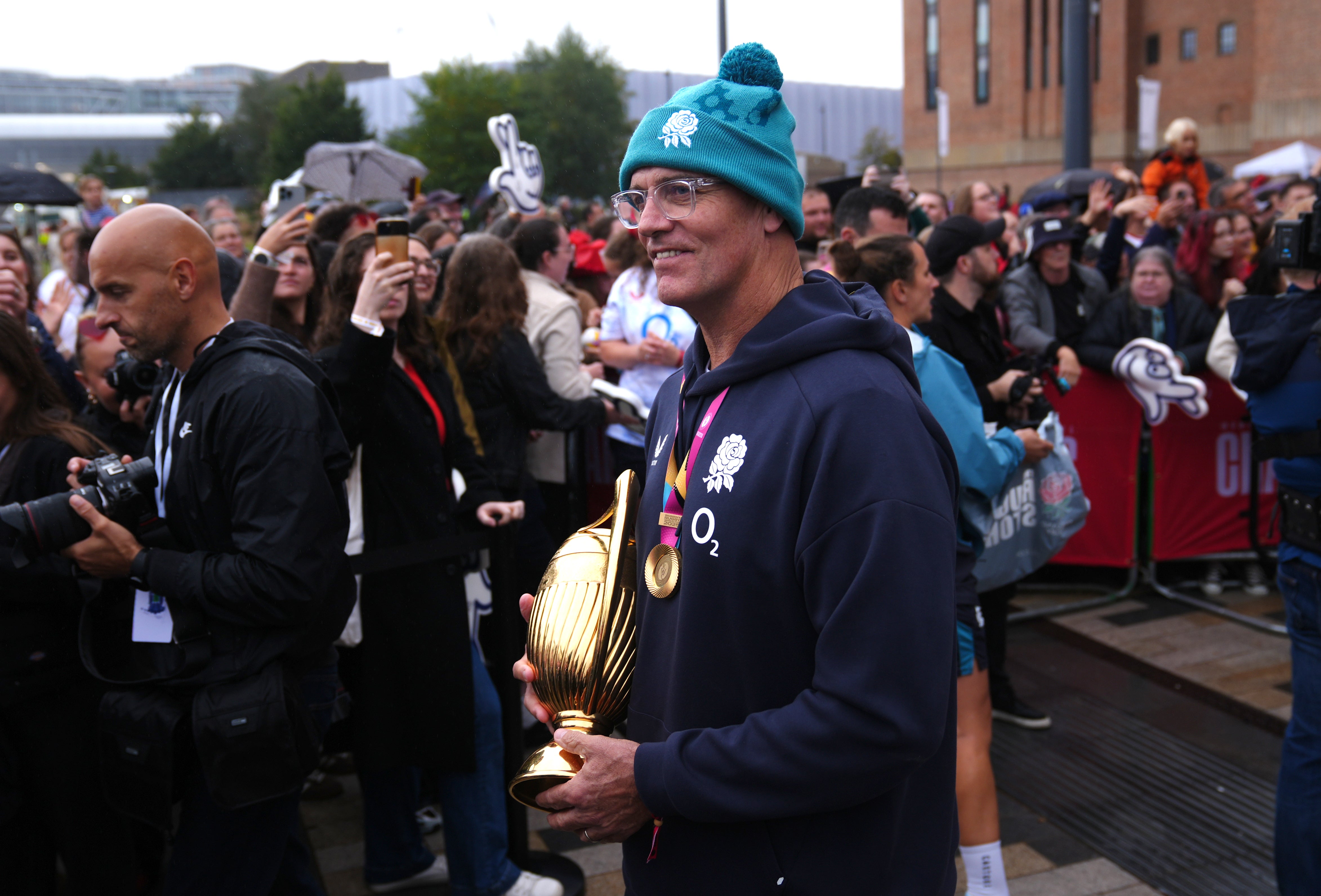 England head coach John Mitchell led the Red Roses to World Cup triumph