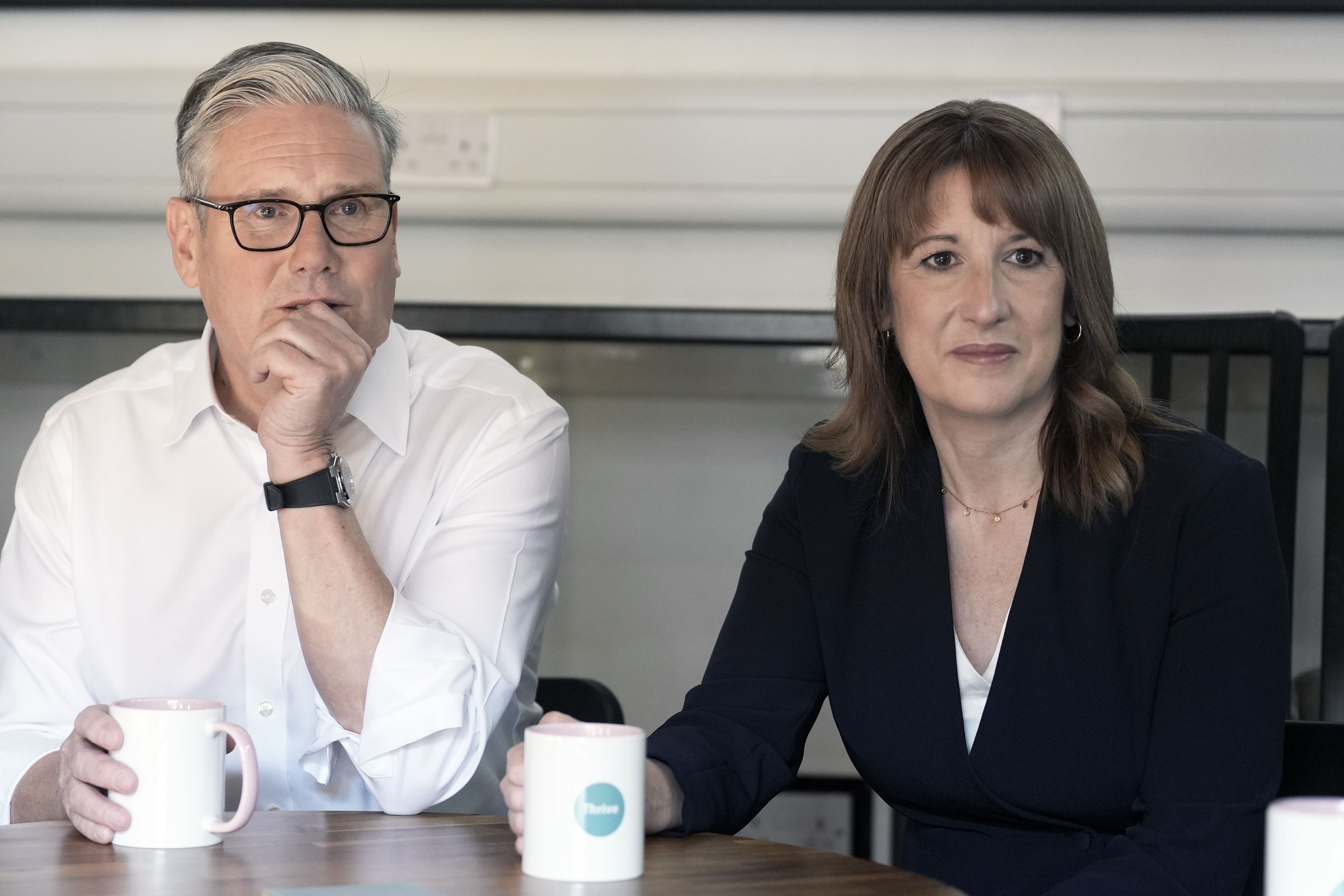 Prime Minister Sir Keir Starmer and Chancellor Rachel Reeves during a visit to Thrive Careers Hub in Liverpool to discuss the support the Labour Government is providing young people (Danny Lawson/PA)
