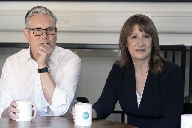 Prime Minister Sir Keir Starmer and Chancellor Rachel Reeves during a visit to Thrive Careers Hub in Liverpool to discuss the support the Labour Government is providing young people (Danny Lawson/PA)