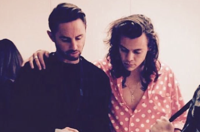 <p>Choreographer Paul Roberts with Harry Styles</p>